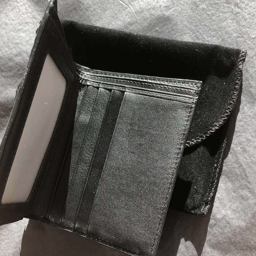 Men Snake Leather Two fold Wallet NWB